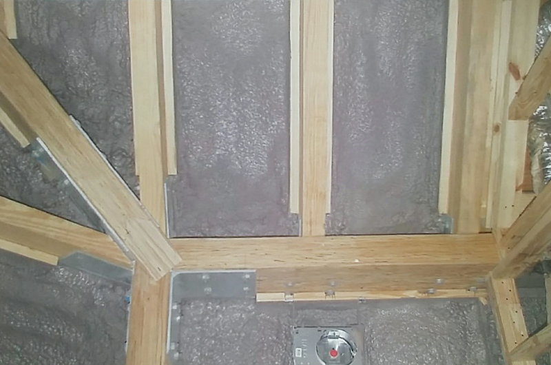 Inside Spray Foam Insulation - During